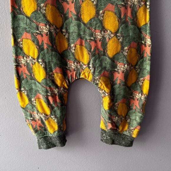 Grey Vintage Pink Lemon Romper Size 3M - Picture 6 of 7